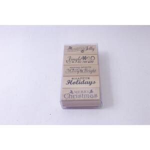 Christmas, Message Stamp Set, Holiday Wishes, Jolly, Jingle, Merry, Bright,